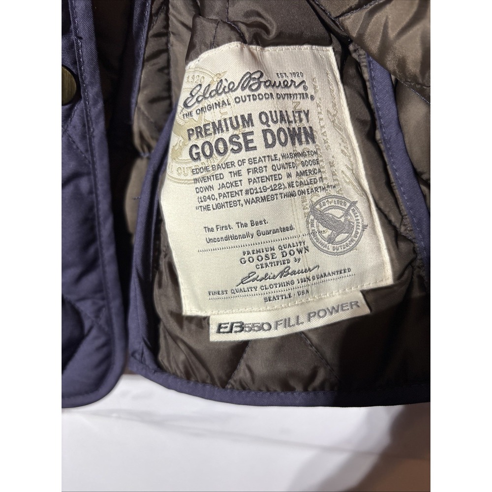 Eddie Bauer Goose Down Vest Women's Sz S Black EB550‎ Fill Power Puffer Jacket - Picture 3 of 8